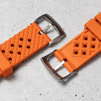 time+ FKM Rubber Tropical Quick Release Watch Strap Orange