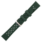 time+ FKM Rubber Tropical Quick Release Watch Strap Green
