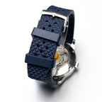 time+ FKM Rubber Tropical Quick Release Watch Strap Navy