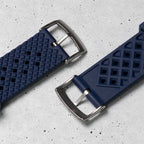 time+ FKM Rubber Tropical Quick Release Watch Strap Navy