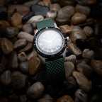time+ FKM Rubber Tropical Quick Release Watch Strap Green