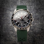 time+ FKM Rubber Tropical Quick Release Watch Strap Green