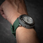 time+ FKM Rubber Tropical Quick Release Watch Strap Green