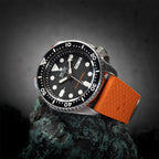 time+ FKM Rubber Tropical Quick Release Watch Strap Orange