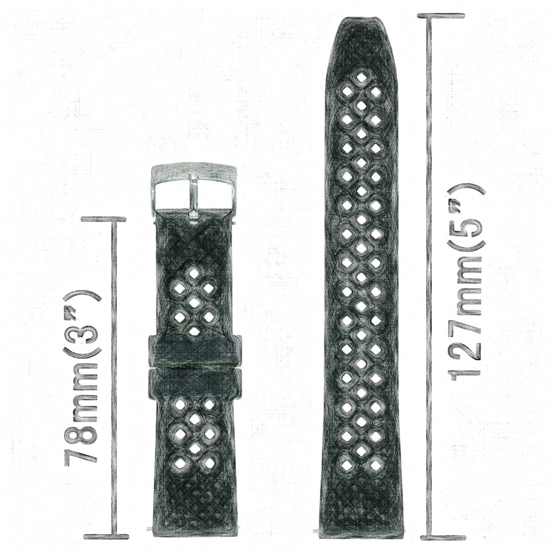 time+ FKM Rubber Tropical Quick Release Watch Strap Orange