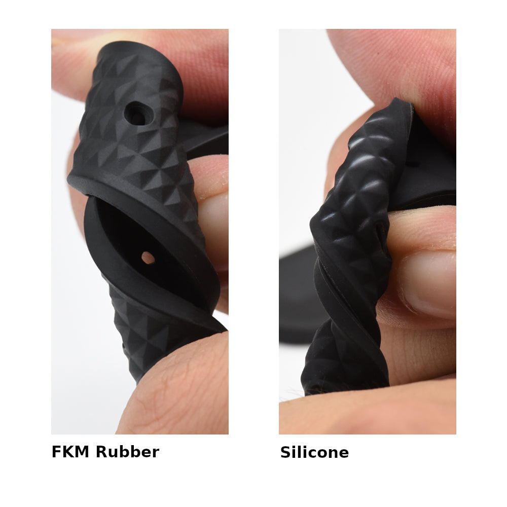 time+ FKM Rubber Tropical Quick Release Watch Strap Brown