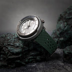 time+ FKM Rubber Tropical Quick Release Watch Strap Green