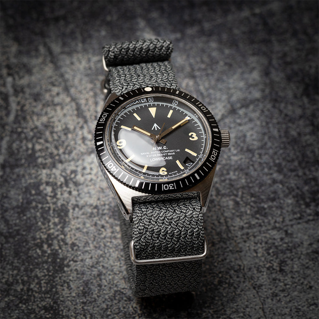 time+ Perlon Military Watch Strap Grey