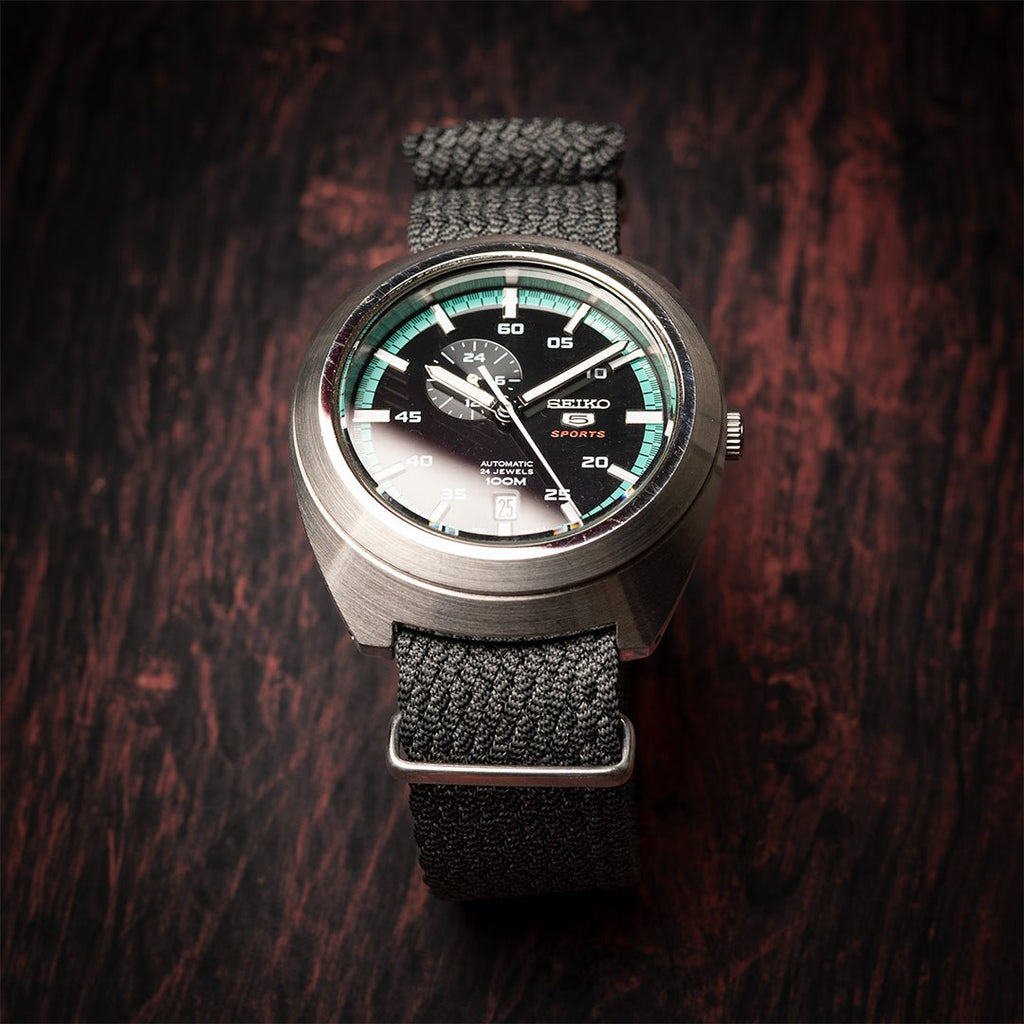time+ Perlon Military Watch Strap Grey