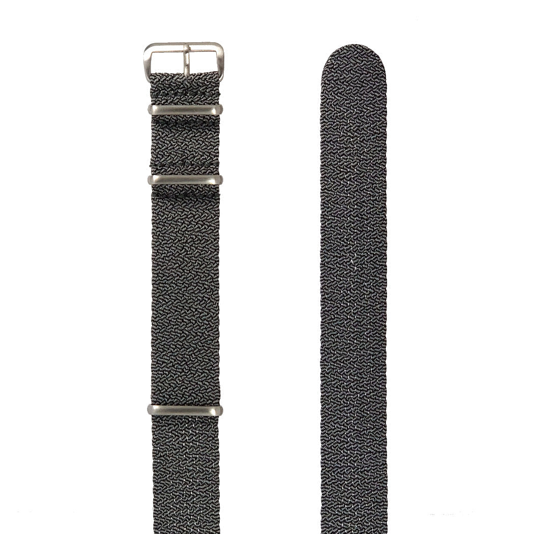 time+ Perlon Military Watch Strap Grey