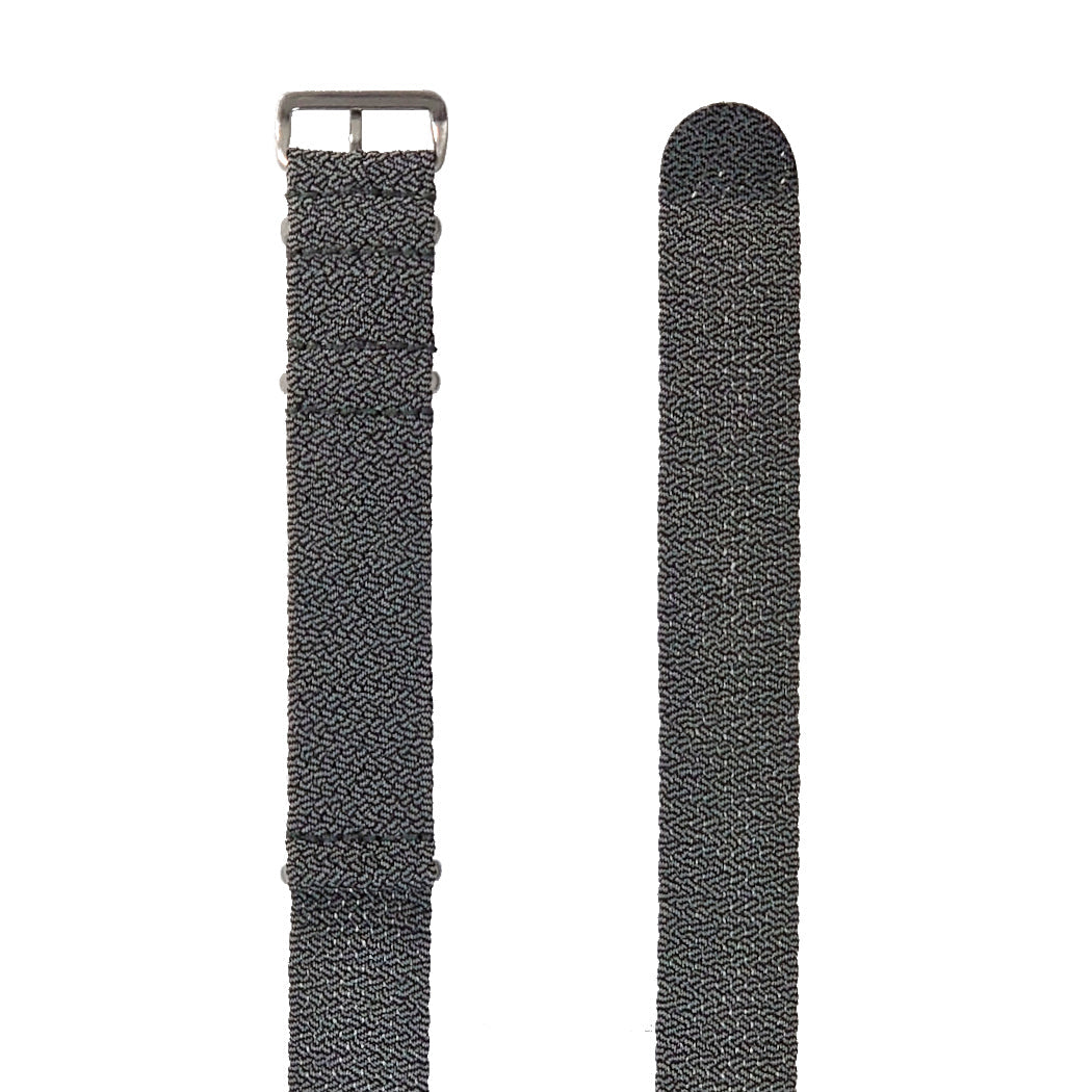 time+ Perlon Military Watch Strap Grey