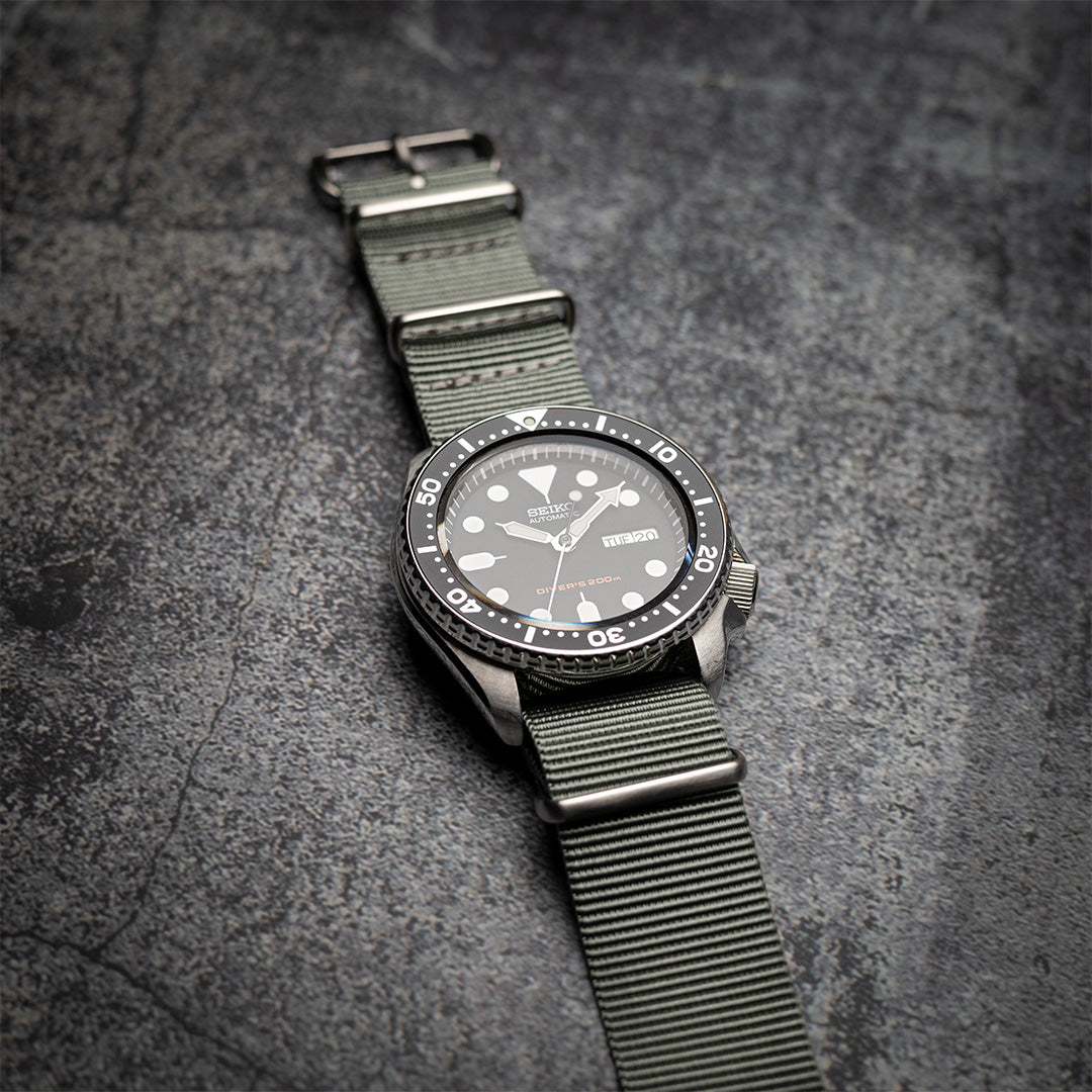 time+ Ballistic Nylon Military Watch Strap Light Grey