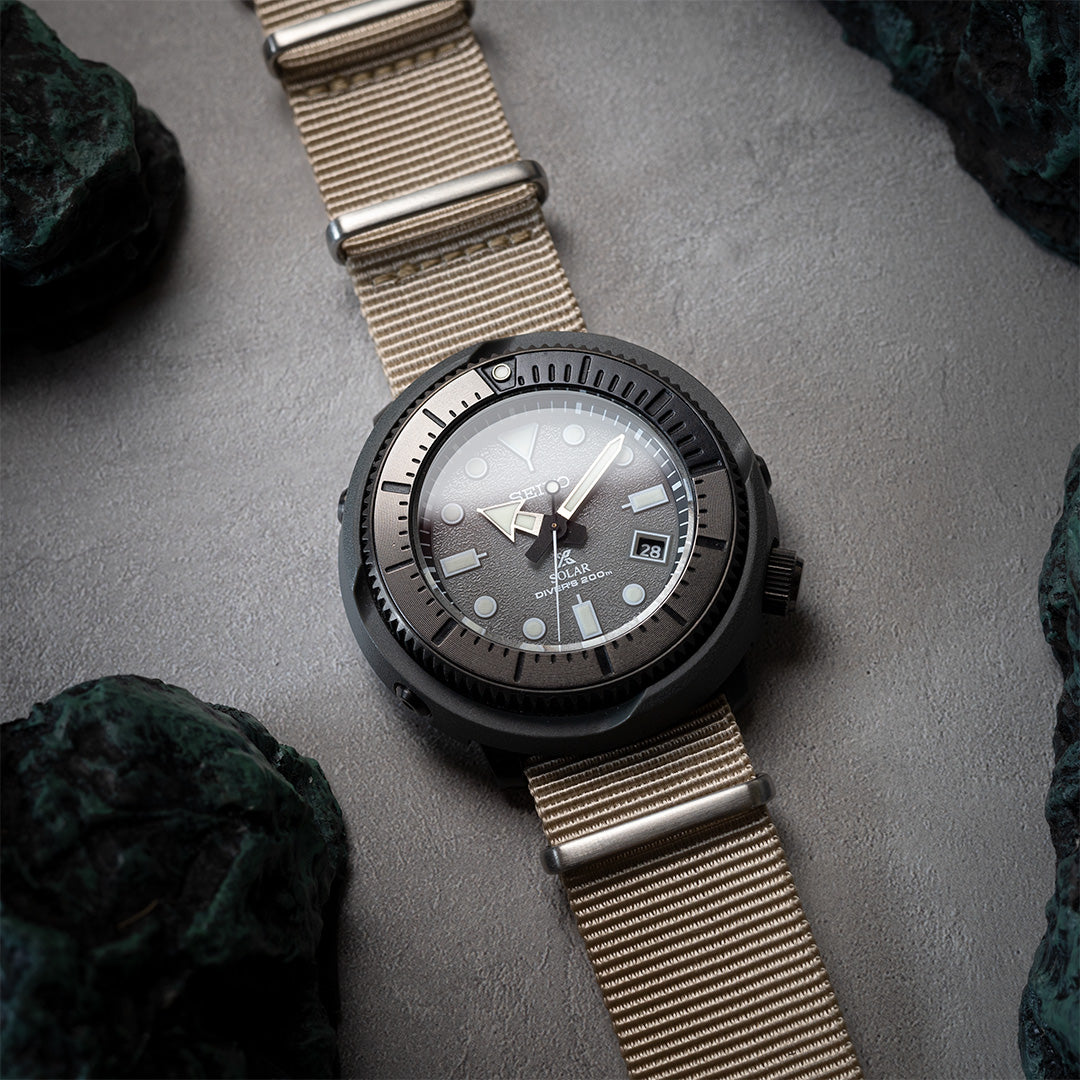 time+ Ballistic Nylon Military Watch Strap Beige