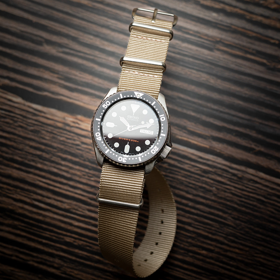 time+ Ballistic Nylon Military Watch Strap Beige
