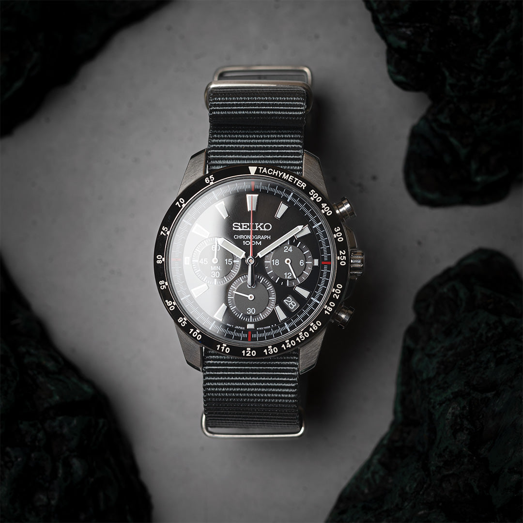 time+ Ballistic Nylon Military Watch Strap Dark Grey