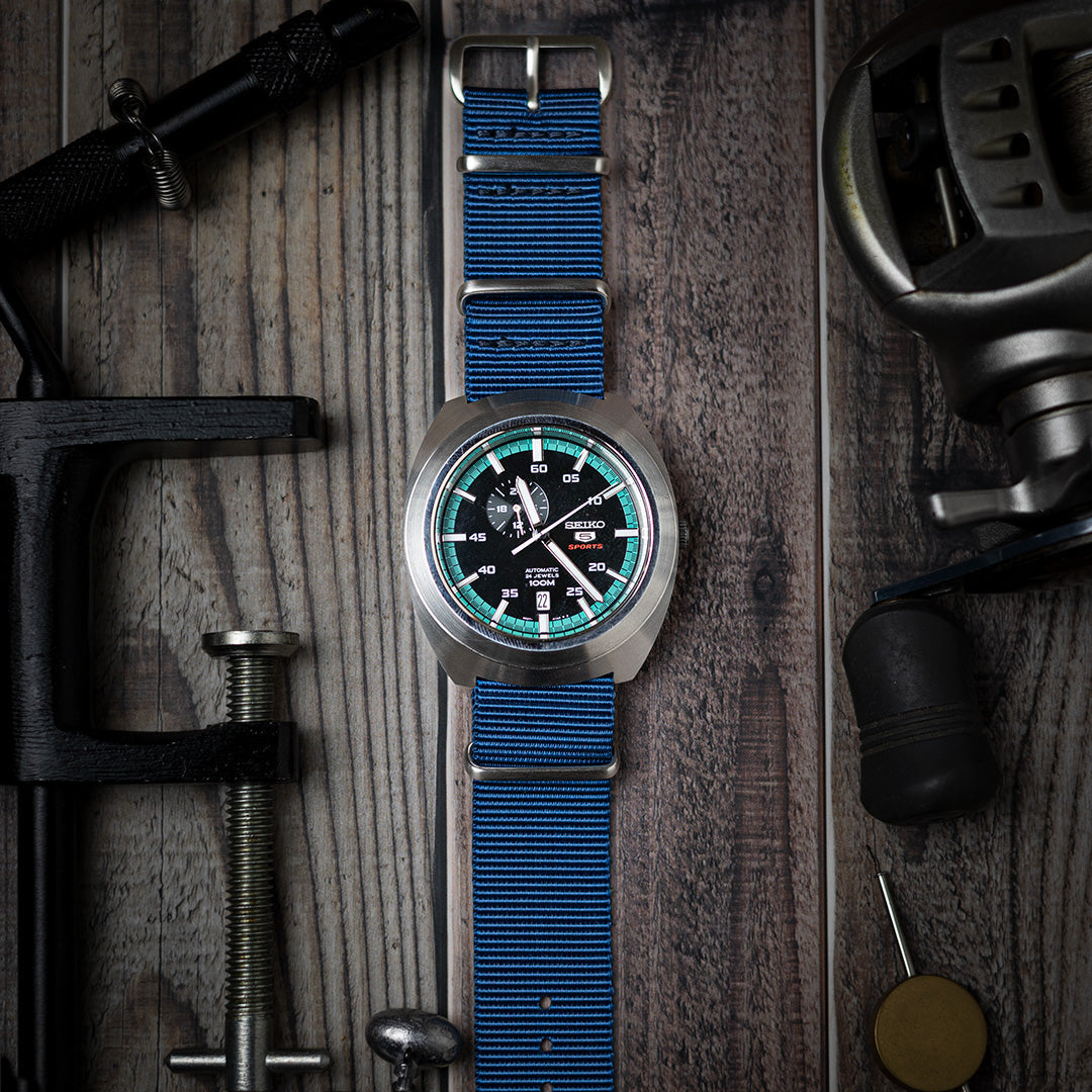 time+ Ballistic Nylon Military Watch Strap Navy