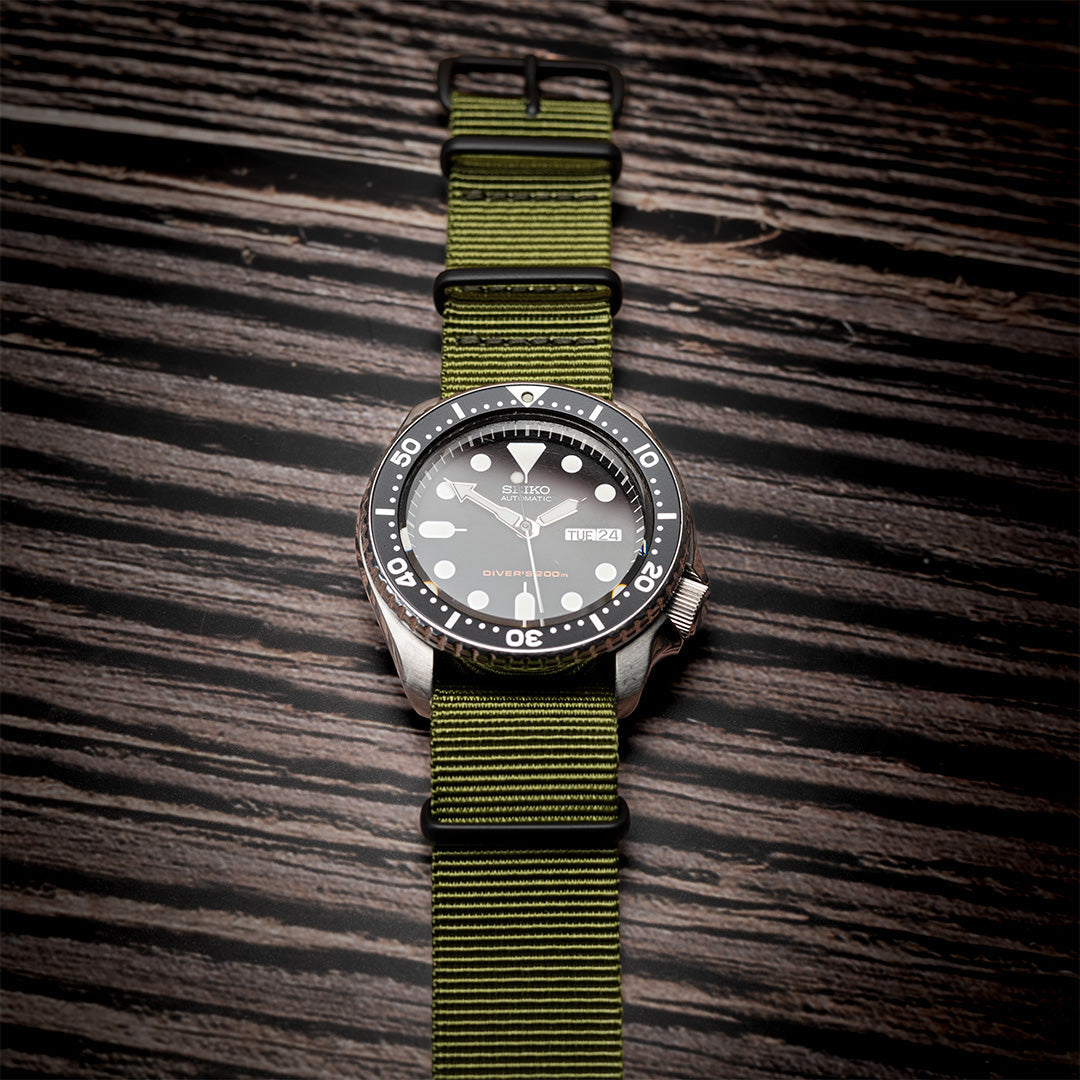 time+ Ballistic Nylon Military Watch Strap Olive