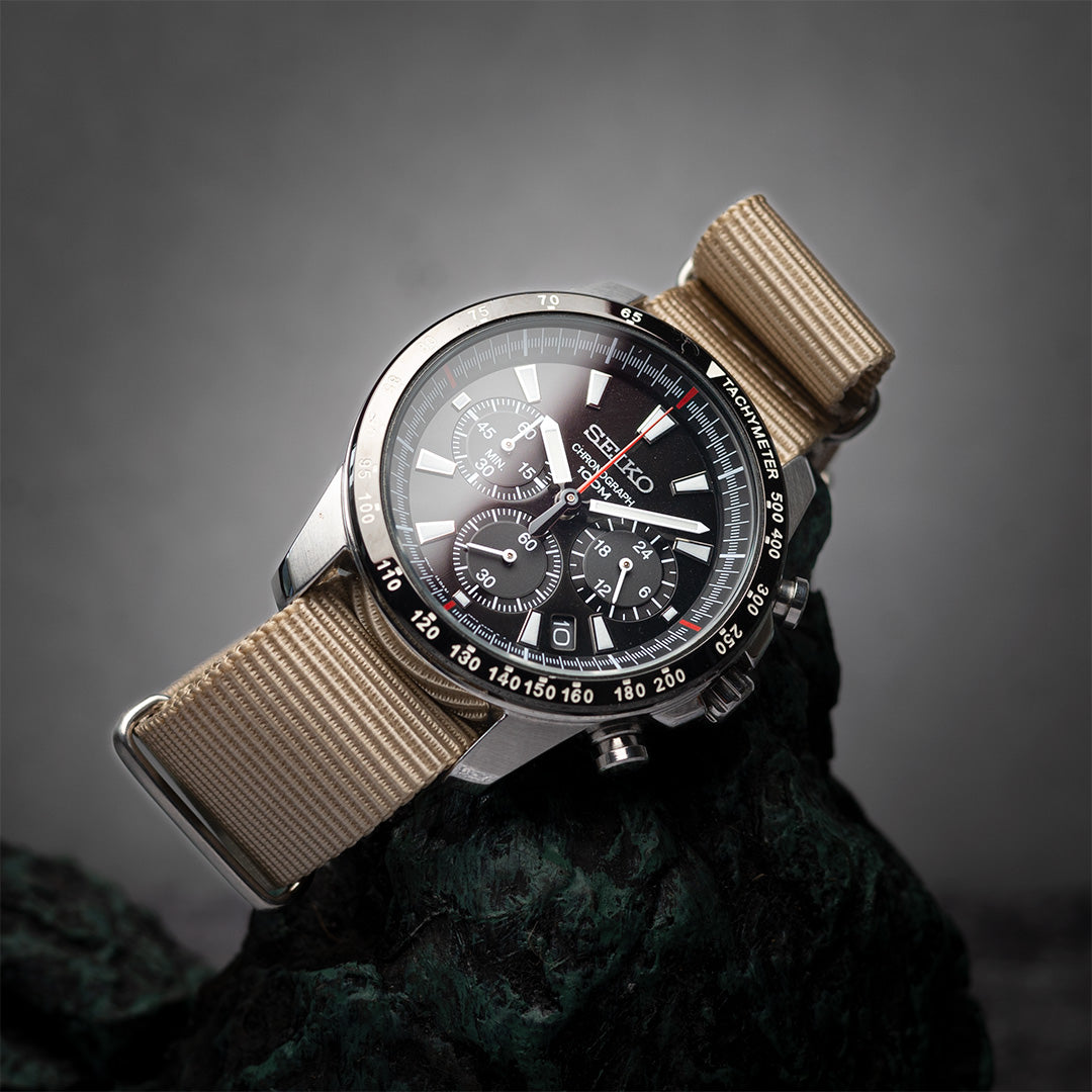time+ Ballistic Nylon Military Watch Strap Beige