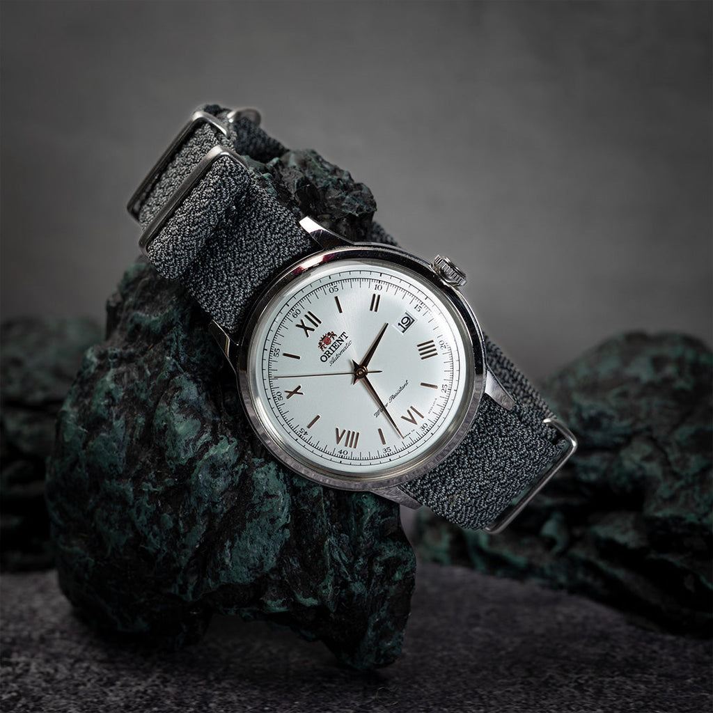 time+ Perlon Military Watch Strap Grey