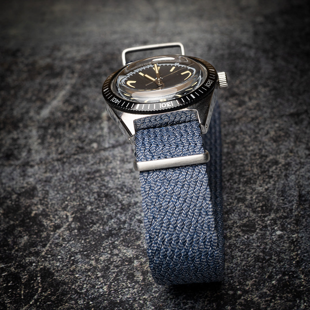 time+ Perlon Military Watch Strap Navy