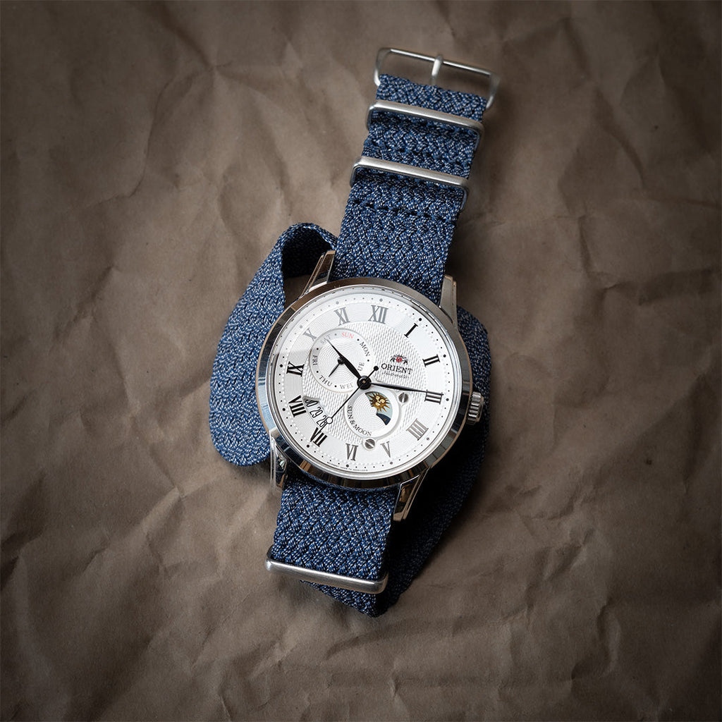 time+ Perlon Military Watch Strap Navy