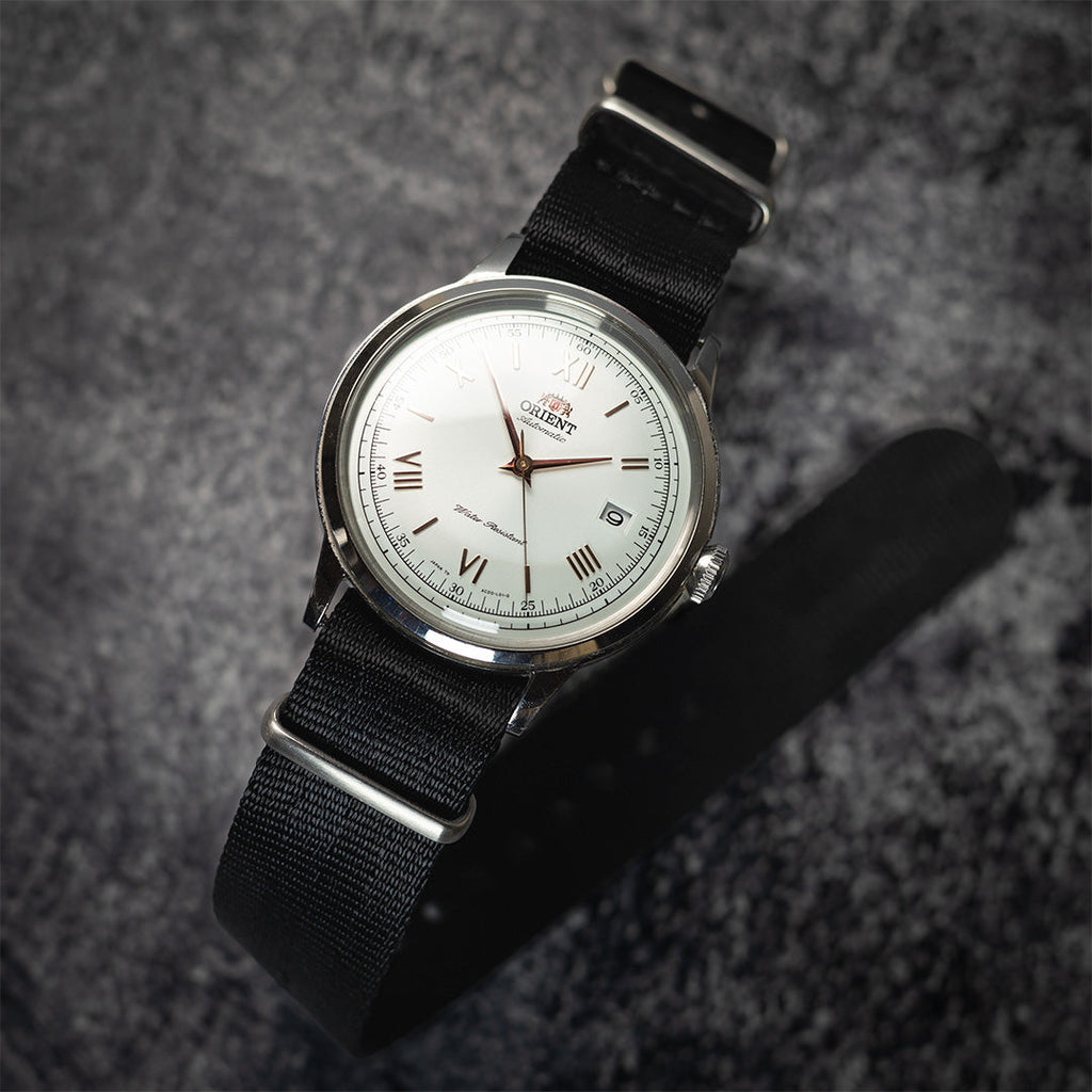 time+ シルキー シートベルトナイロン ミリタリーストラップ 腕時計ベルト ブラック
