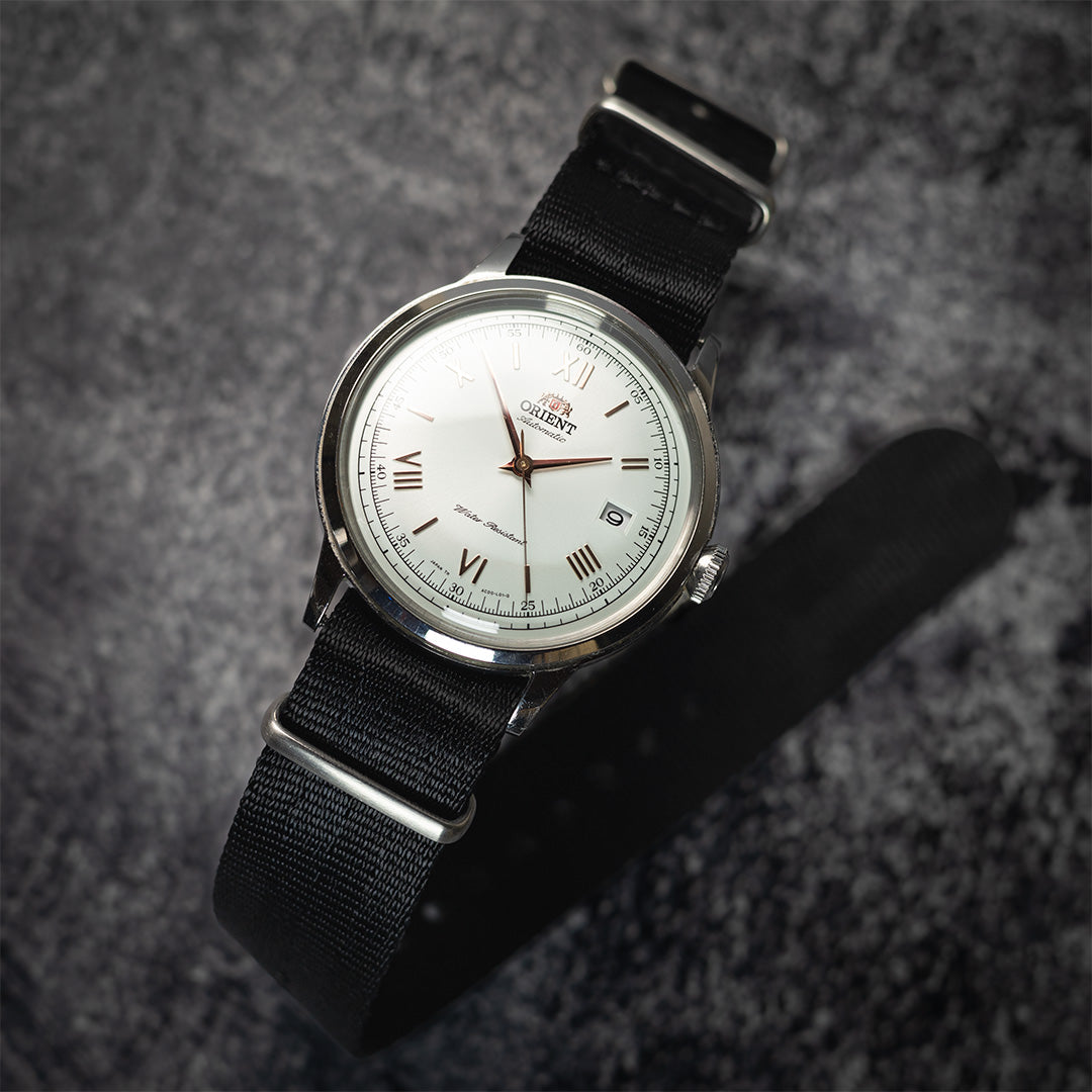 time+ シルキー シートベルトナイロン ミリタリーストラップ 腕時計ベルト ブラック