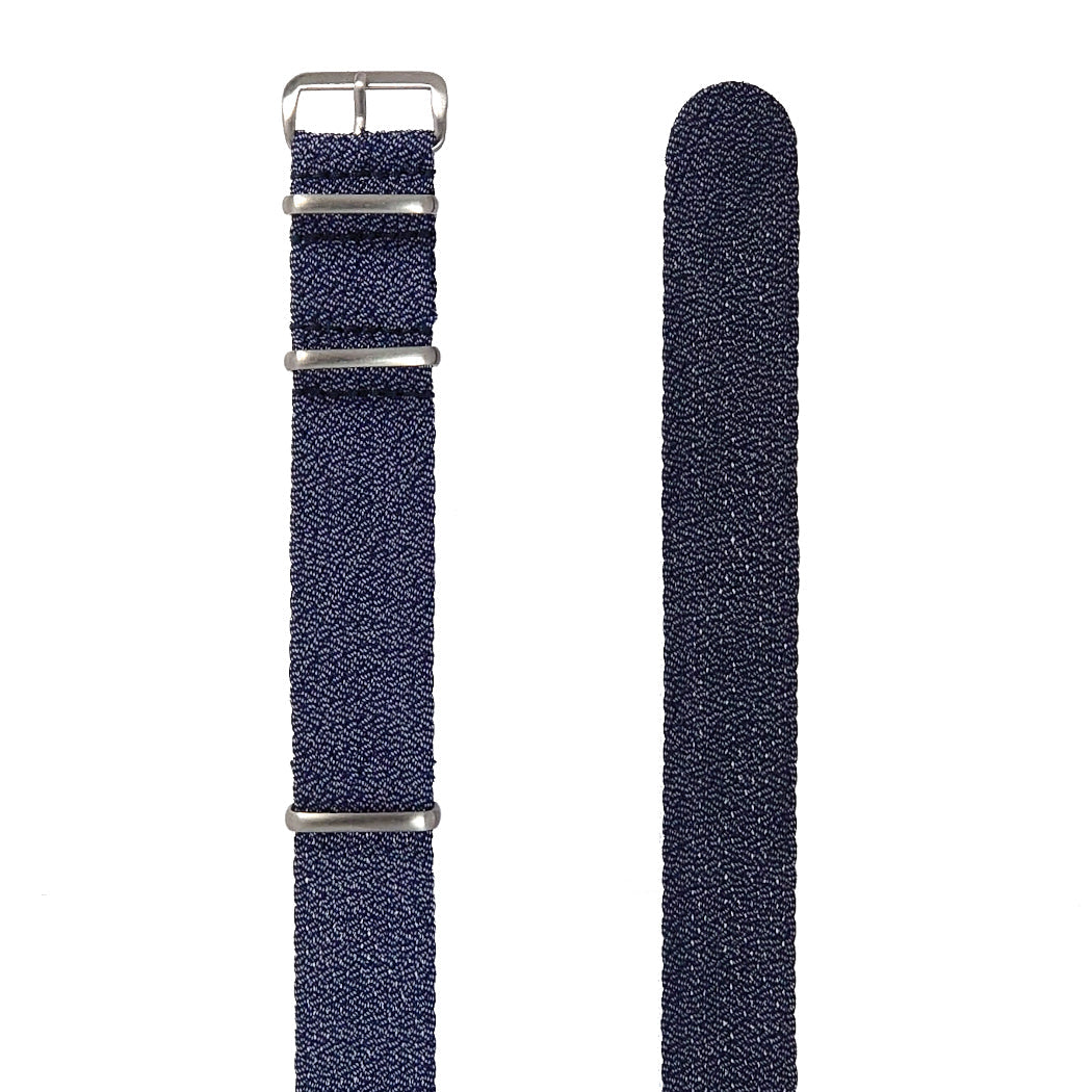 time+ Perlon Military Watch Strap Navy