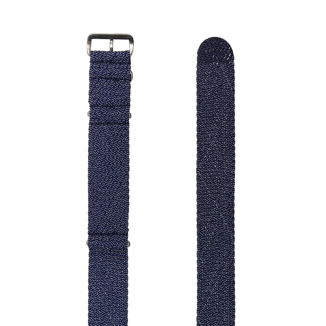 time+ Perlon Military Watch Strap Navy