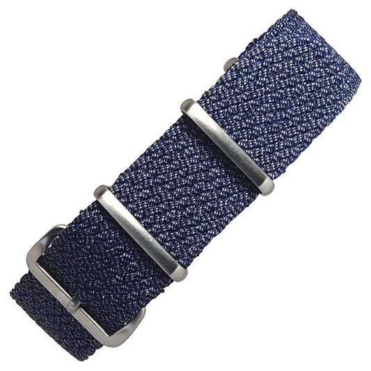 time+ Perlon Military Watch Strap Navy