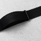 time+ Perlon Military Watch Strap Black - Matte Black