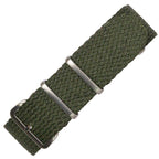 time+ Perlon Military Watch Strap Green