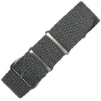time+ Perlon Military Watch Strap Grey