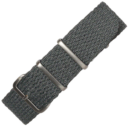 time+ Perlon Military Watch Strap Grey