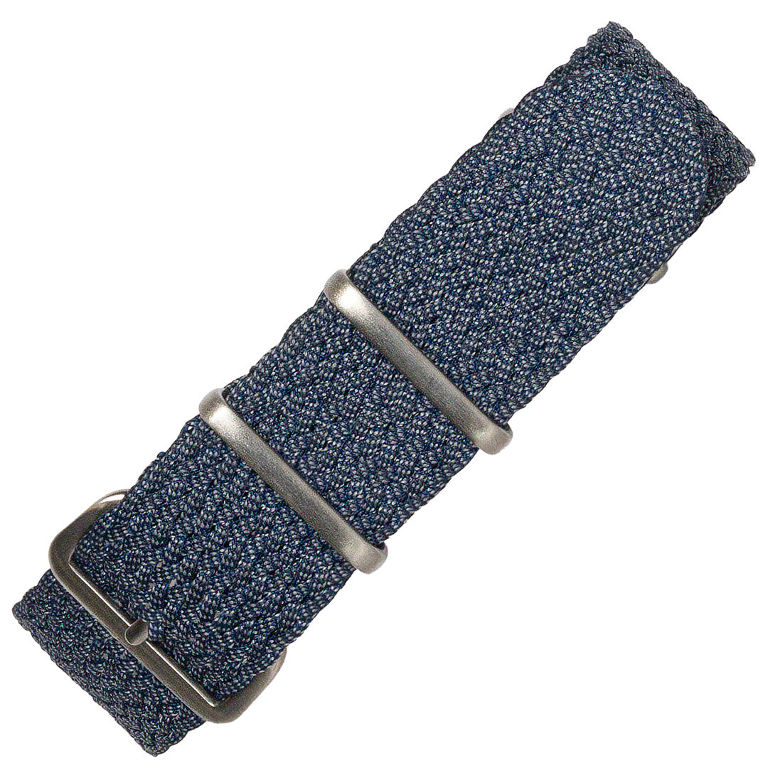 time+ Perlon Military Watch Strap Navy