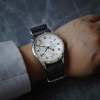time+ Perlon Military Watch Strap Black - Brushed