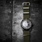 time+ Perlon Military Watch Strap Green