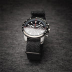 time+ Perlon Military Watch Strap Black - Matte Black
