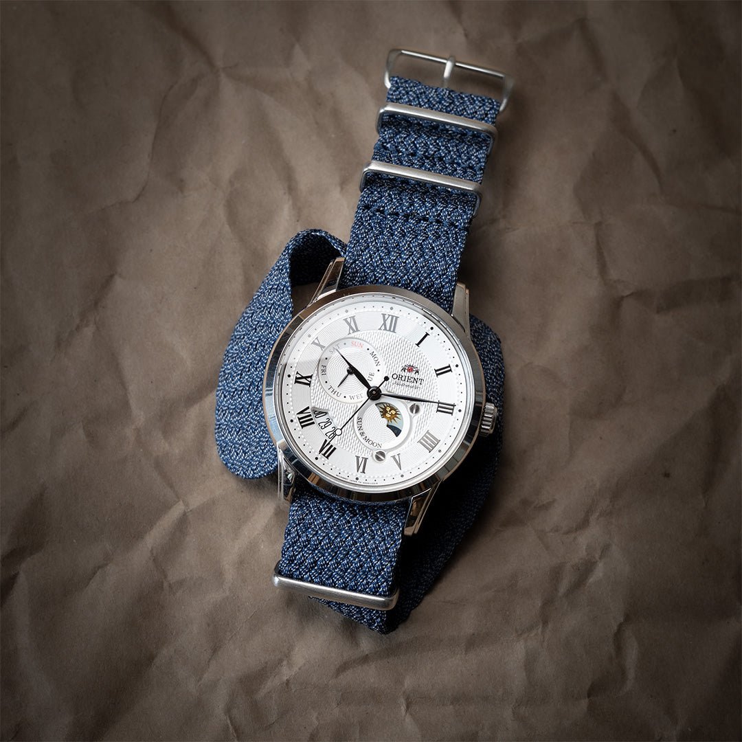 time+ Perlon Military Watch Strap Navy