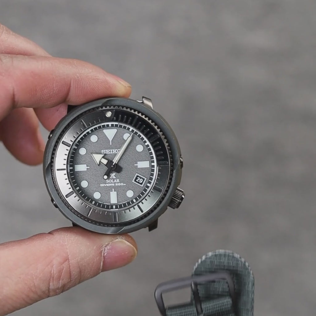 Install time+ Ballistic Nylon Military Watch Strap Dark Grey - Matte Black