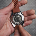 time+ FKM Rubber Tropical Quick Release Watch Strap Brown