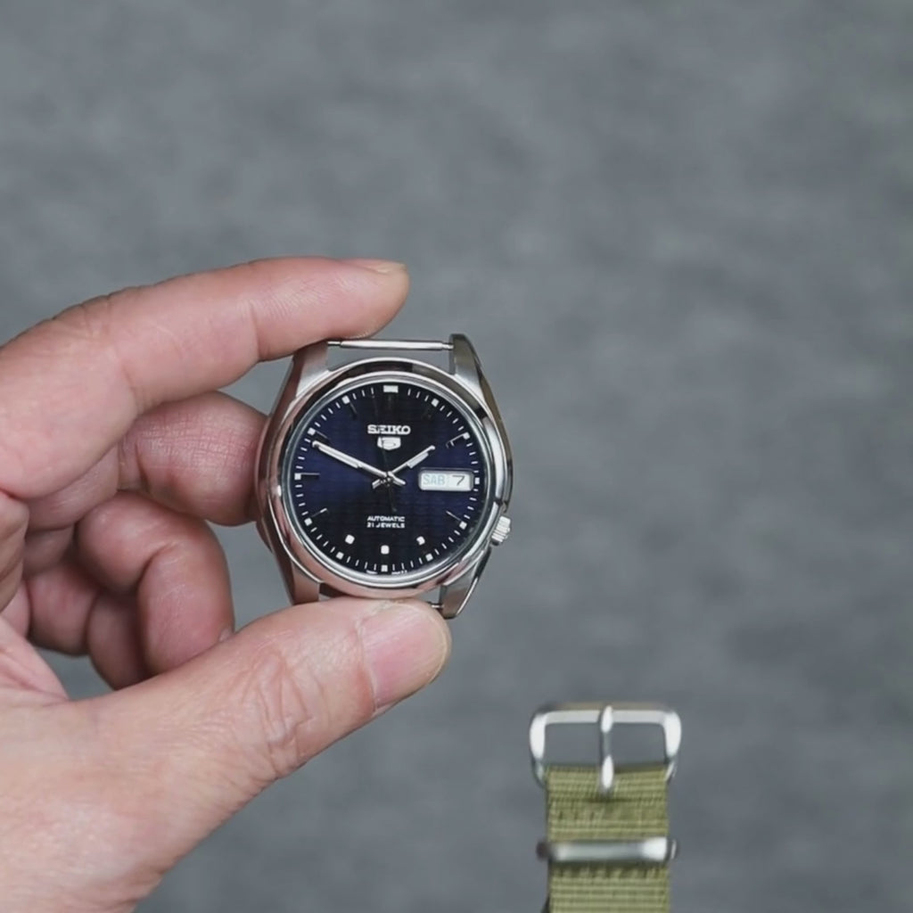 Install time+ Ballistic Nylon Military Watch Strap Olive - Brushed