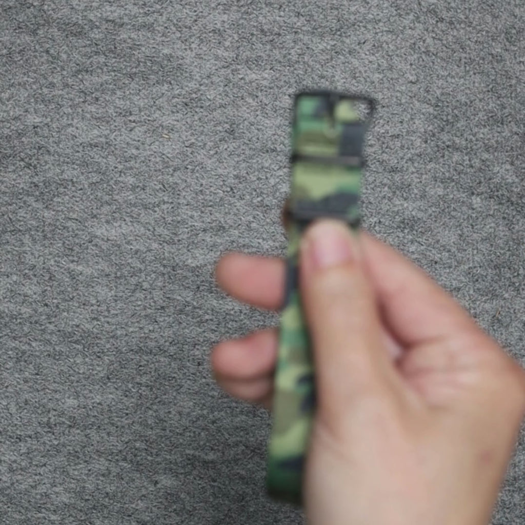 Install time+ Camouflage Nylon Military Watch Strap - Matte Black