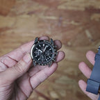 time+ FKM Rubber Smooth Quick Release Watch Strap / Navy