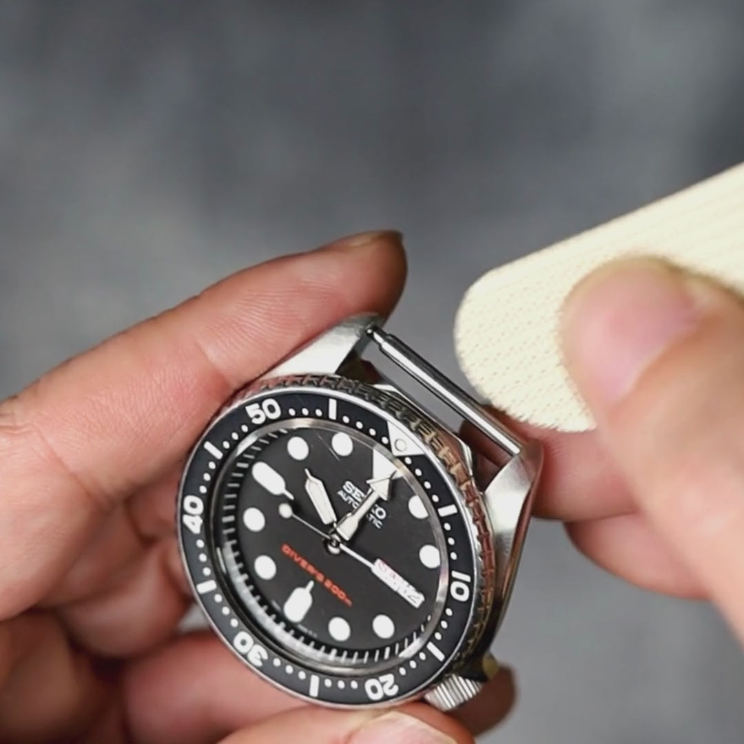 time+ Ribbed Nylon Military Watch Strap Beige