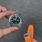 Install time+ FKM Rubber Tropical Quick Release Watch Strap Orange