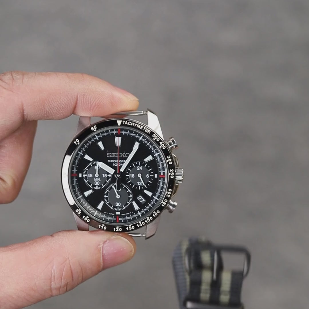 Install time+ Ballistic Nylon Military Watch Strap Bond - Matte Black