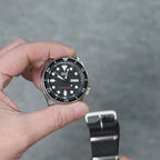 Install time+ Ballistic Nylon Military Watch Strap Black - Brushed