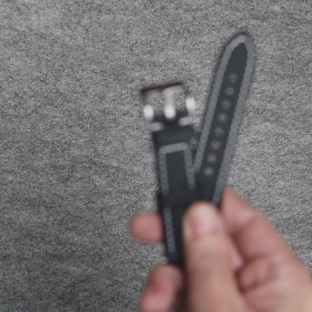 Install time+ Sailcloth Quick Release Watch Strap Black & White