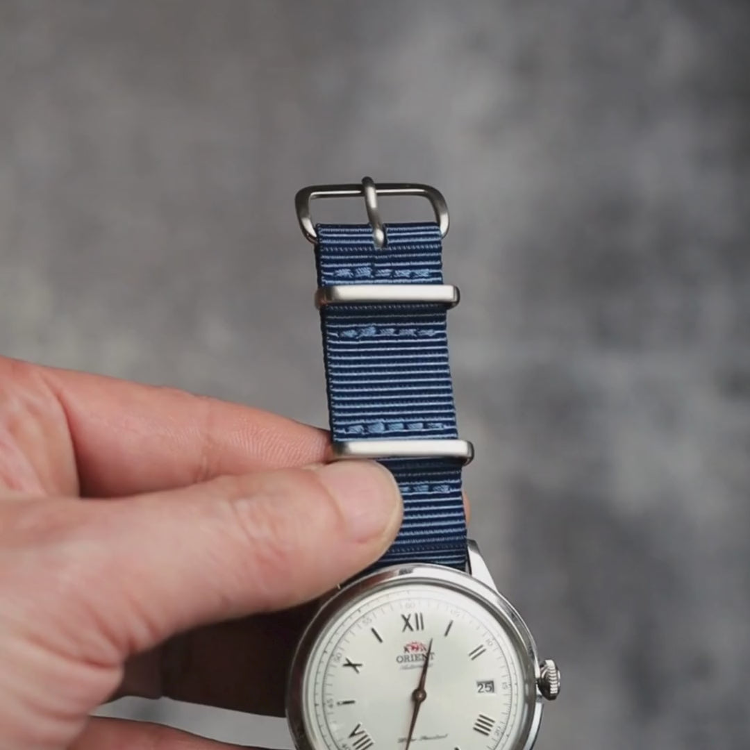 time+ Ballistic Nylon Military Watch Strap Navy